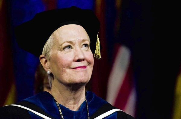 Towson University's President Maravene Loeschke, at her first graduation as president of the school, on Sunday, Jan. 8.