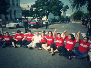 Women arrested in DC protesting for comprehensive immigration reform