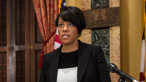 BALTIMORE, MD - MAY 01: Mayor Stephanie Rawlings-Blake of Baltimore speaks at a press conference after it was announced that charges will be filed against Baltimore police officers in the death of Freddie Gray on May 1, 2015 in Baltimore, Maryland. Gray died in police custody after being arrested on April 12, 2015. (Photo by Andrew Burton/Getty Images)