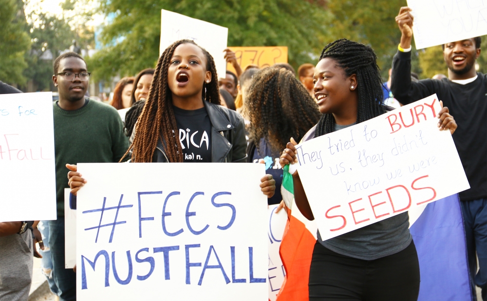 #feesmustfall Movement in South Africa (Photo by Jesús Hidalgo | The Chronicle)