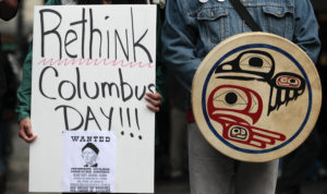 Columbus Day Protest (Credit: NPR)